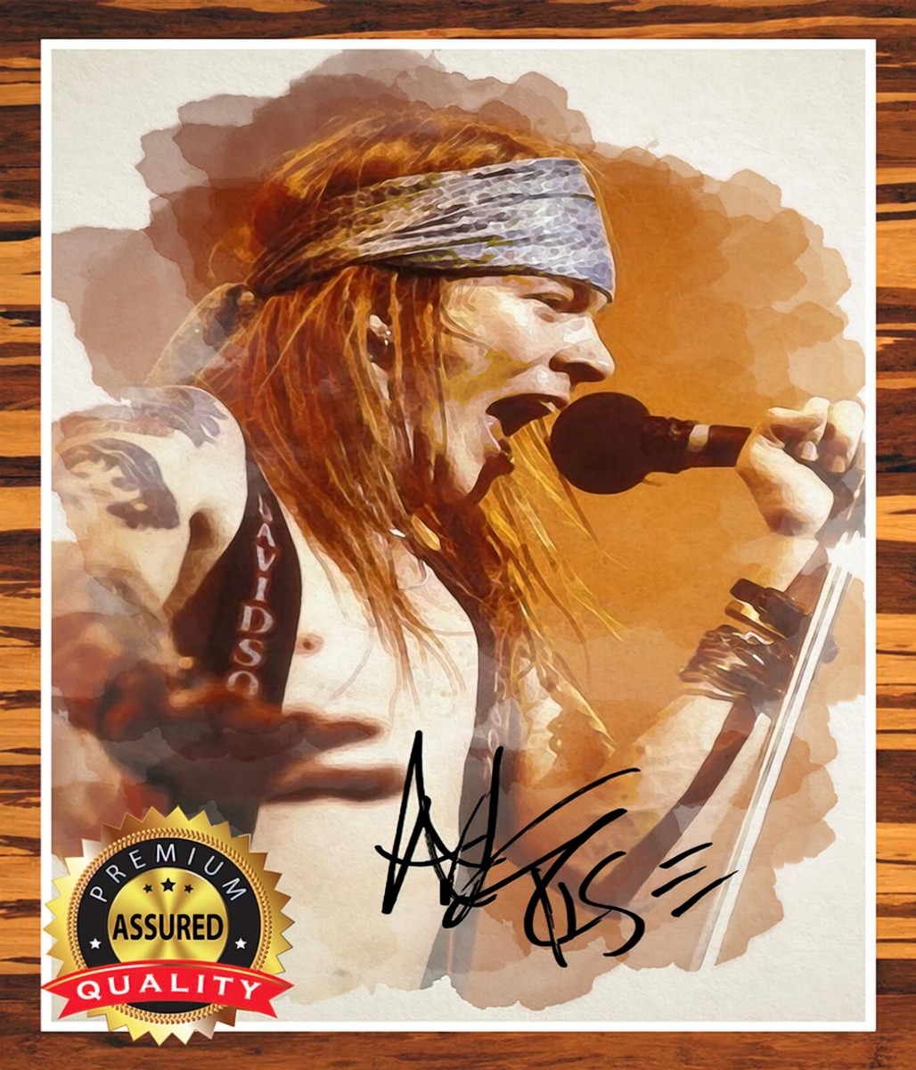 Axl Rose - Autographed Signed 8 x10 Photo (Guns N' Roses) Reprint