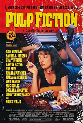 PULP FICTION (1994) ORIGINAL MOVIE POSTER - ROLLED - RARE HEAVY