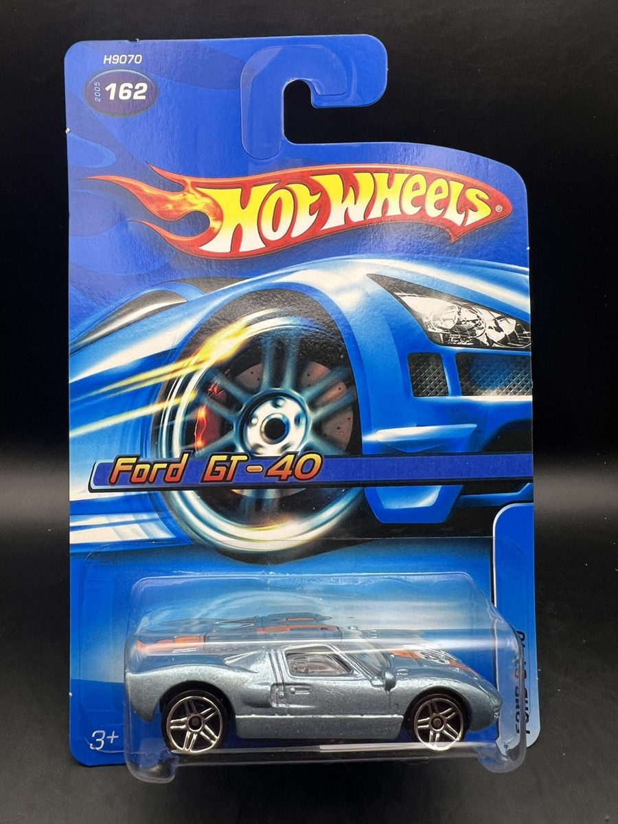 Hot Wheels Ford GT-40 in Light Blue w/ Orange Stripe 2005