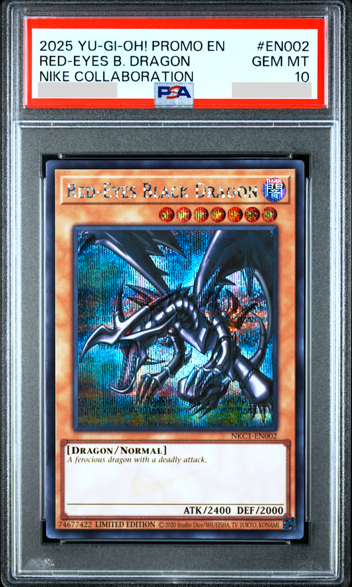 PSA 10 YuGiOh Red Eyes Black Dragon Nike Worlds Promo NKC1-EN002