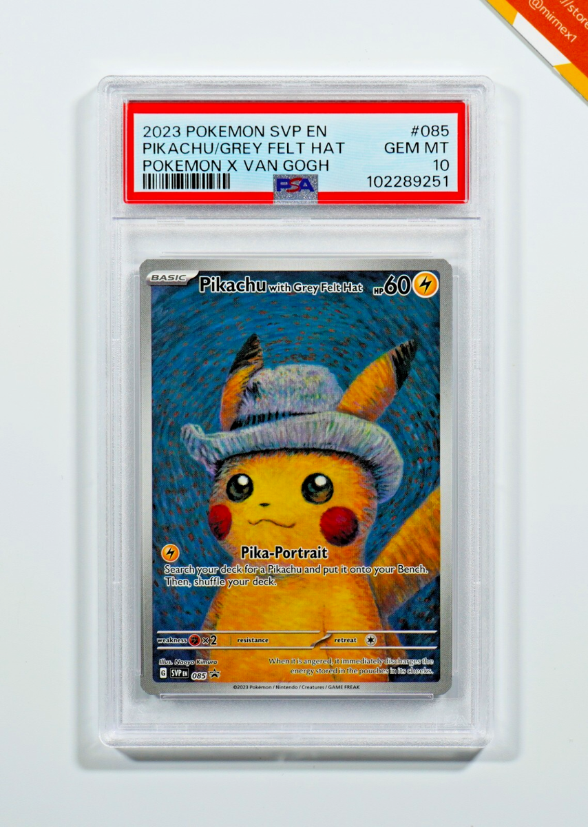 Pokemon PSA 10 Pikachu With Grey Felt Hat #085 Van Gogh Promo 2023