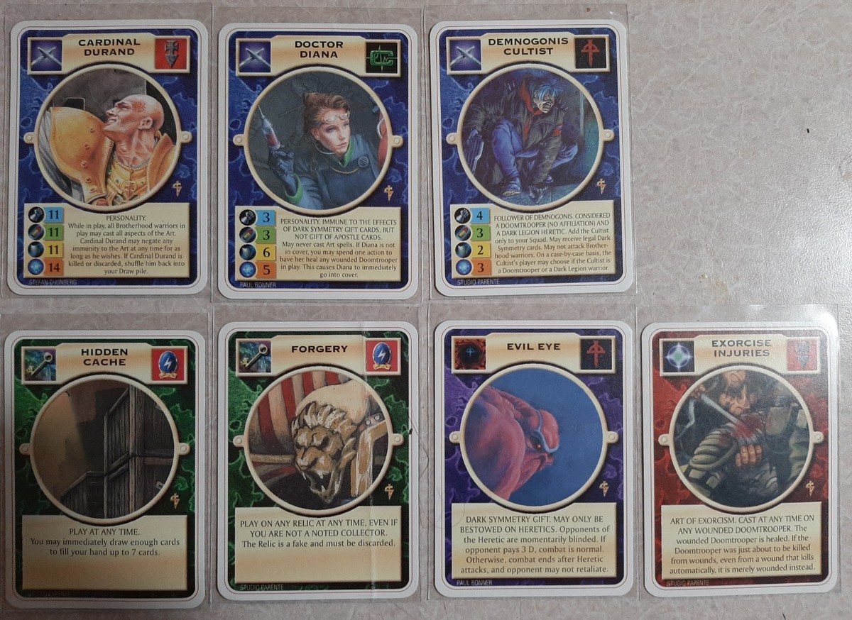 Doomtrooper Lot Of (7) Cards - CARDINAL DURAND, DOCTOR DIANA
