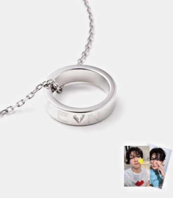 JUNGWON JW Enhypen ROMANCE UNTOLD Ring Necklace with photocard NEW