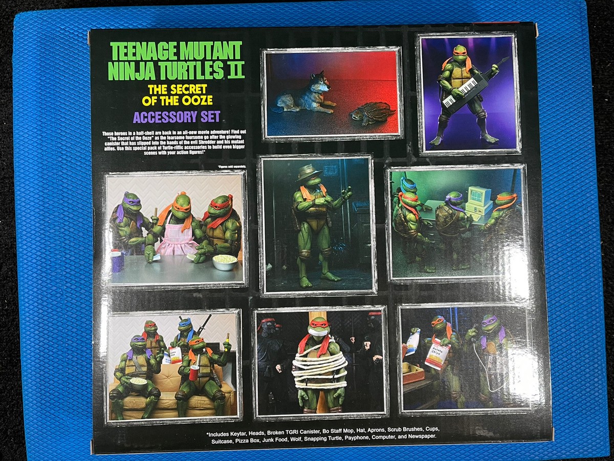 NECA TMNT II Secret Of The Ooze Accessory Set Movie Pack New- 100