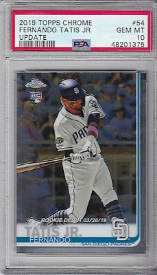 2019 Topps Chrome Update #54 RC Rookie FERNANDO TATIS JR PSA 10 | eBay