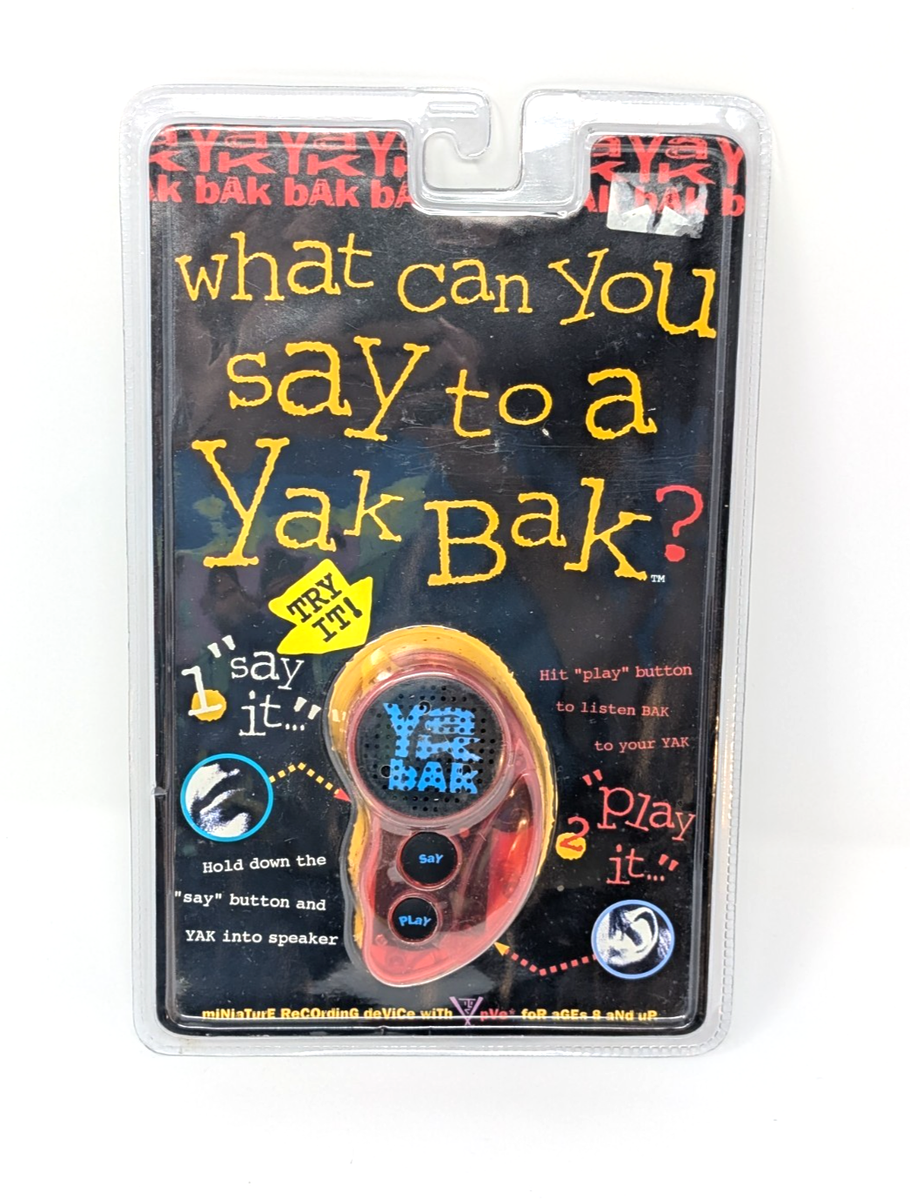 Vintage 1994 YES Yak Bak Toy Original 90s Toys Green Recording J1