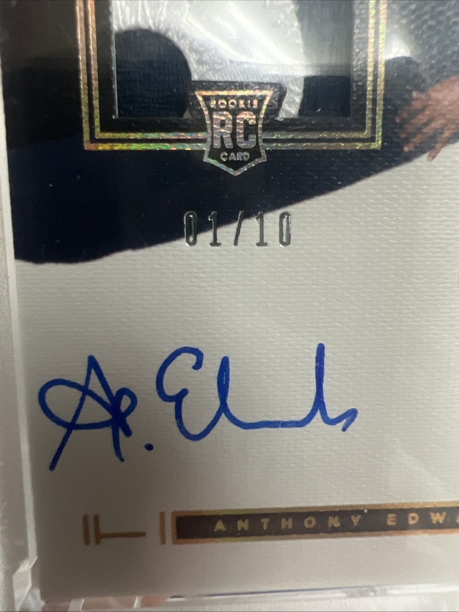 Anthony Edwards Impeccable Elegance On Card Auto RPA /10 - JERSEY