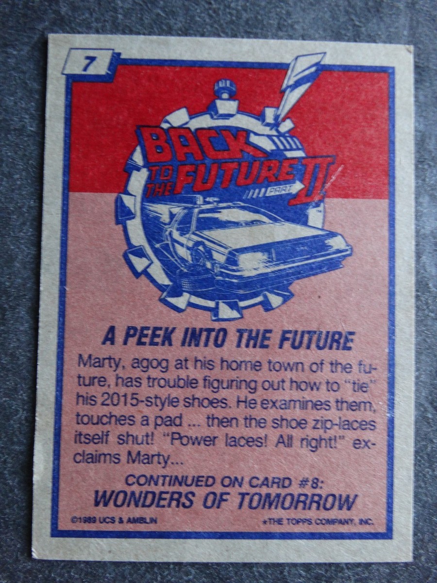 1989 Topps Back to the Future 2 Movie Trading Card Complete Your