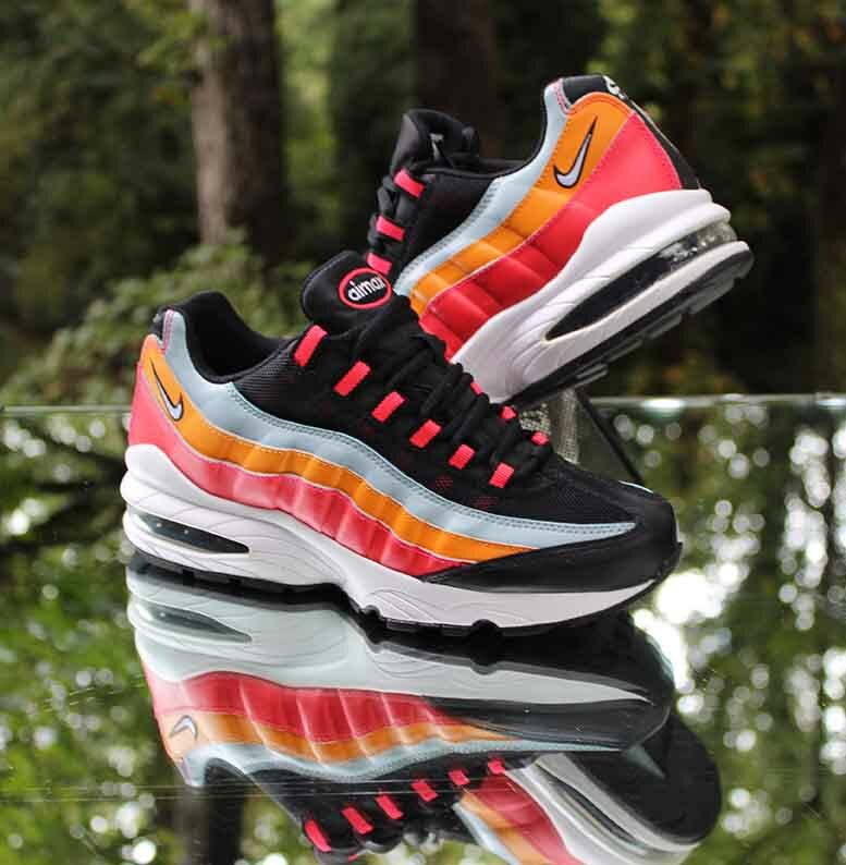 Nike Air Max 95 Size 6Y Ocean Cube Black Kumquat Custom 905348-031