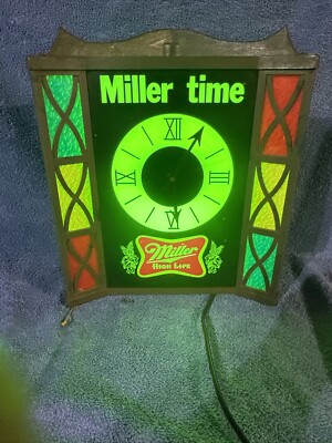 VINTAGE MILLER HIGH LIFE BEER LIGHT UP CLOCK SIGN 2 | eBay