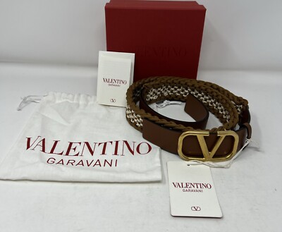 Valentino Garavani VLOGO Crochet Buckle Belt Size 95 /38 NWT | eBay