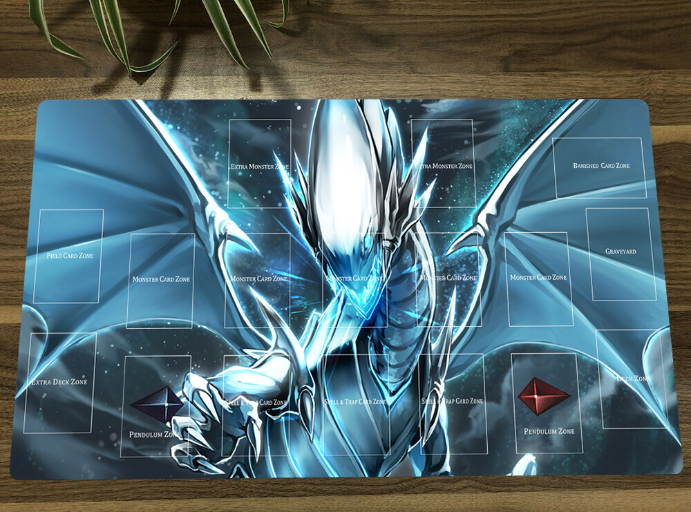 NEW YGO Playmat Blue-eyes White Dragon OCG TCG Mat Game Play Mat