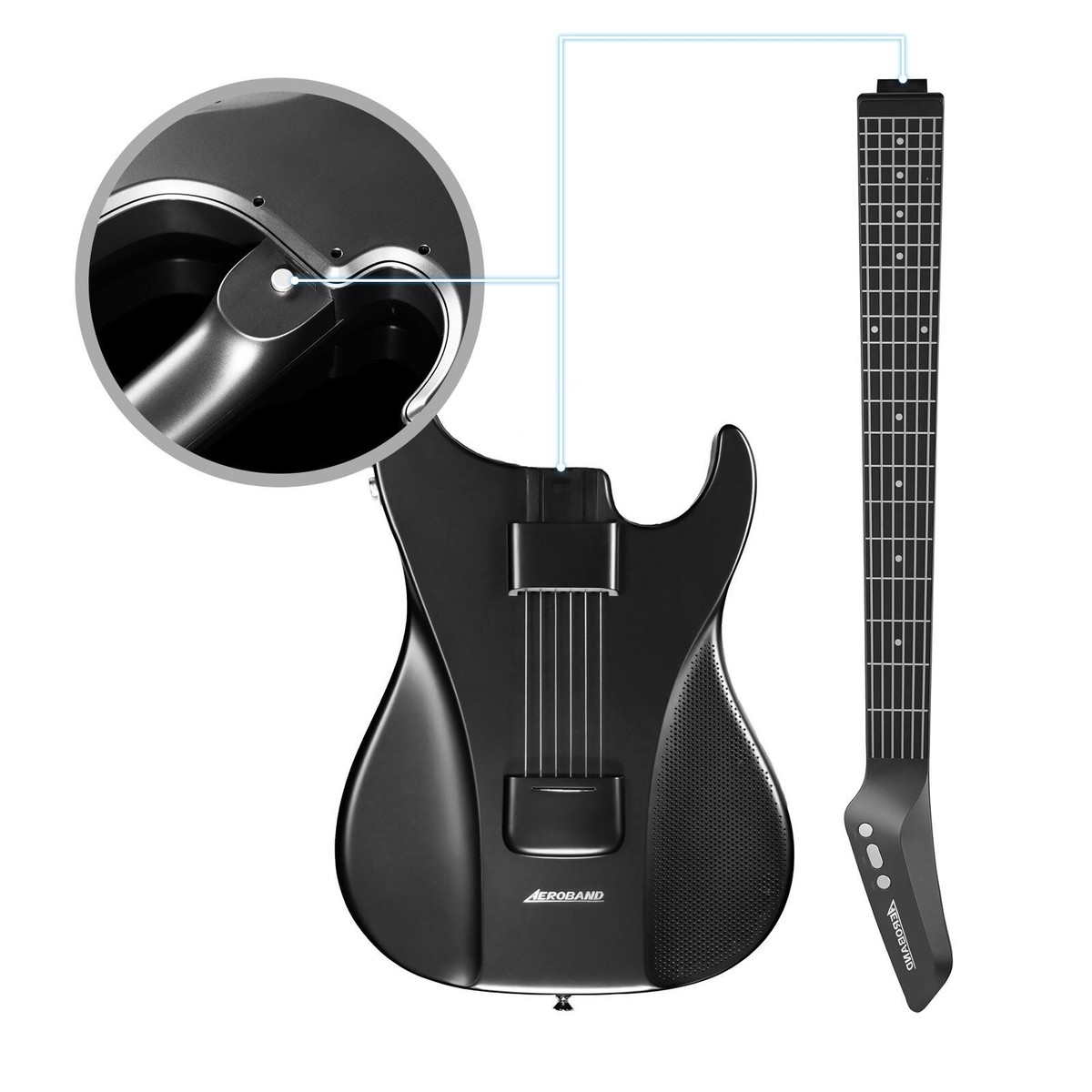 AeroBand Acoustic Electric Black Guitar Smart & Painless AG01 | eBay