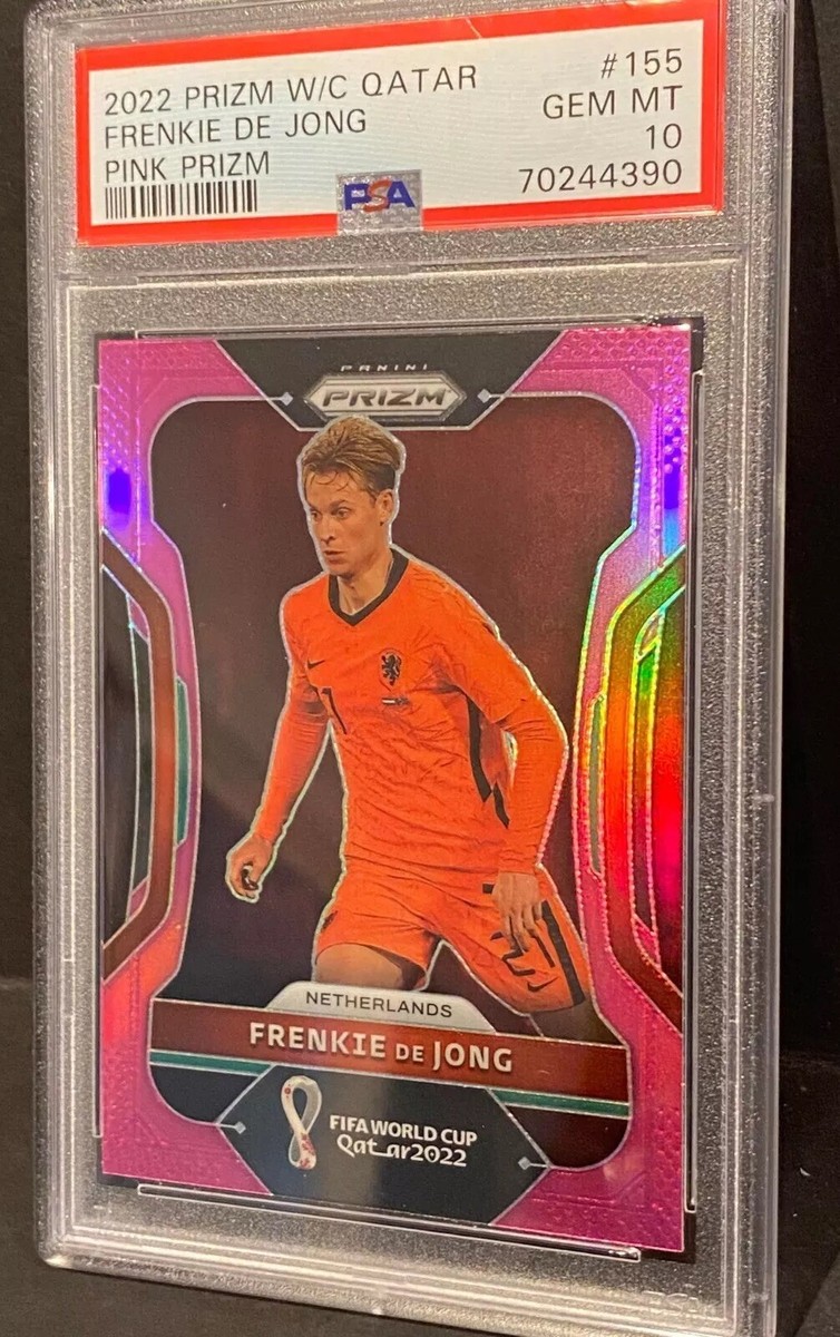 2022 Panini Prizm World Cup Qatar Frenkie De Jong Pink Prizm PSA