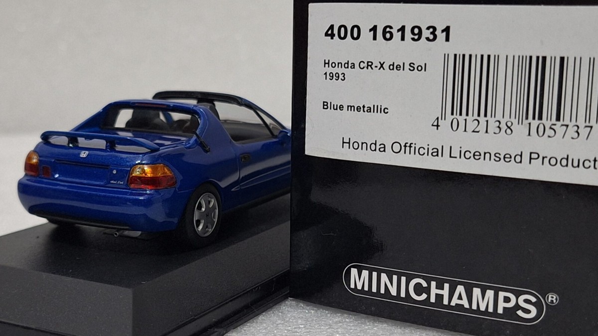 Honda CR-X del Sol 1993 Blue Met 1:43 Minichamps 400161931