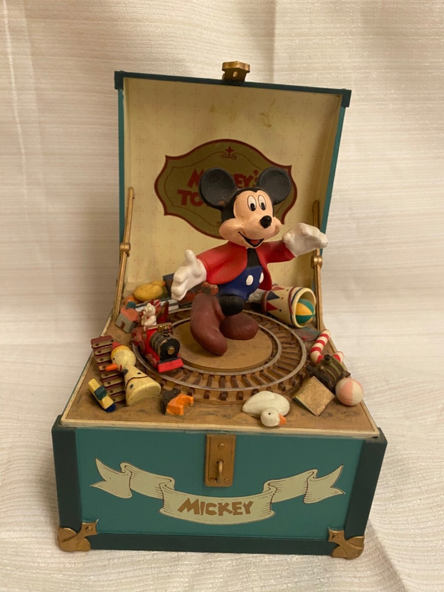 Disney Mickey Mouse - RARE Mickey's Toy Chest Music Box by Schmid