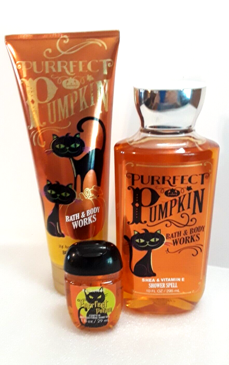 BBW Perfect Purrfect Pumpkin Scream Cream Shower Spell Gel Potion