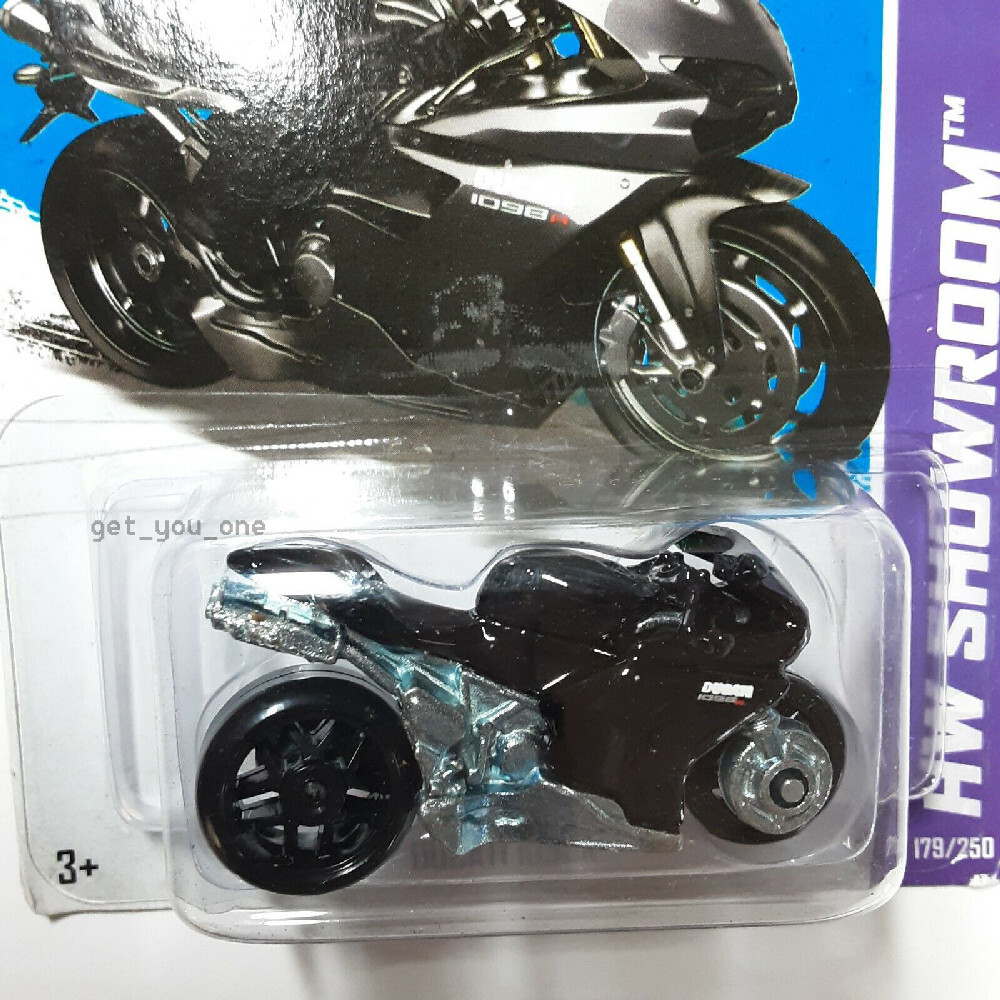 Hot Wheels DUCATI 1098R Black Motorcycle HW Showroom 2013 #179/250