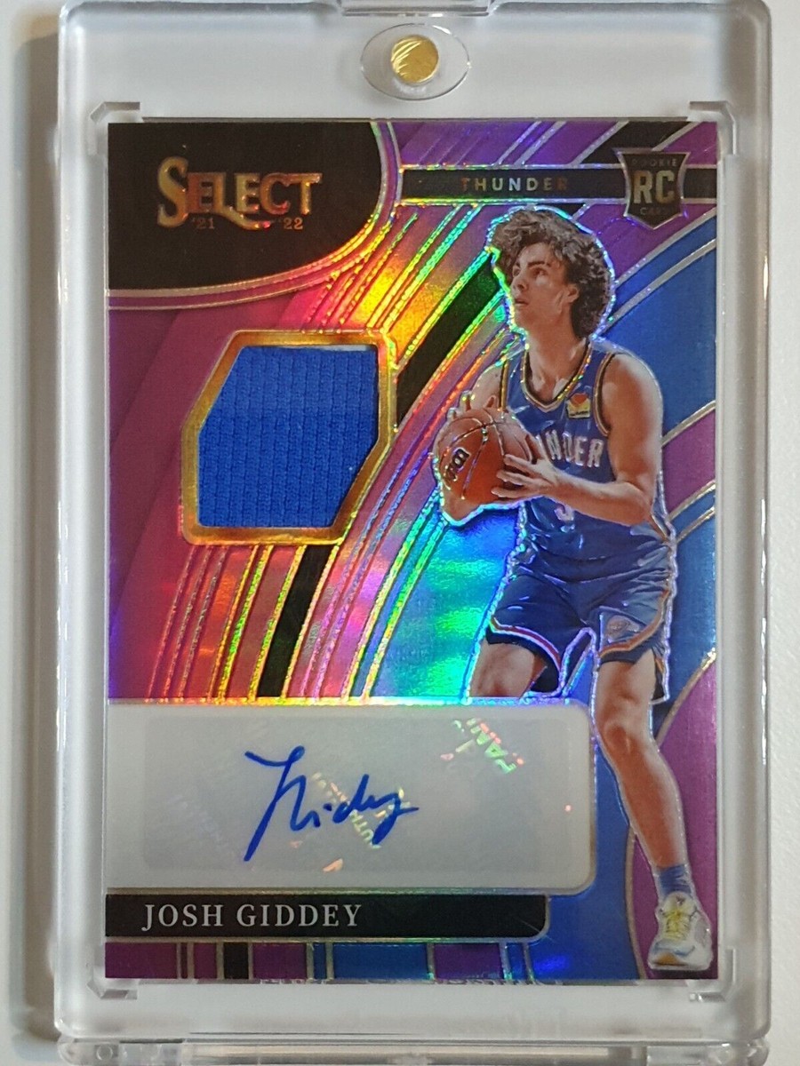 2021 Select Josh Giddey Rookie Patch Auto PURPLE /99 Prizm RPA