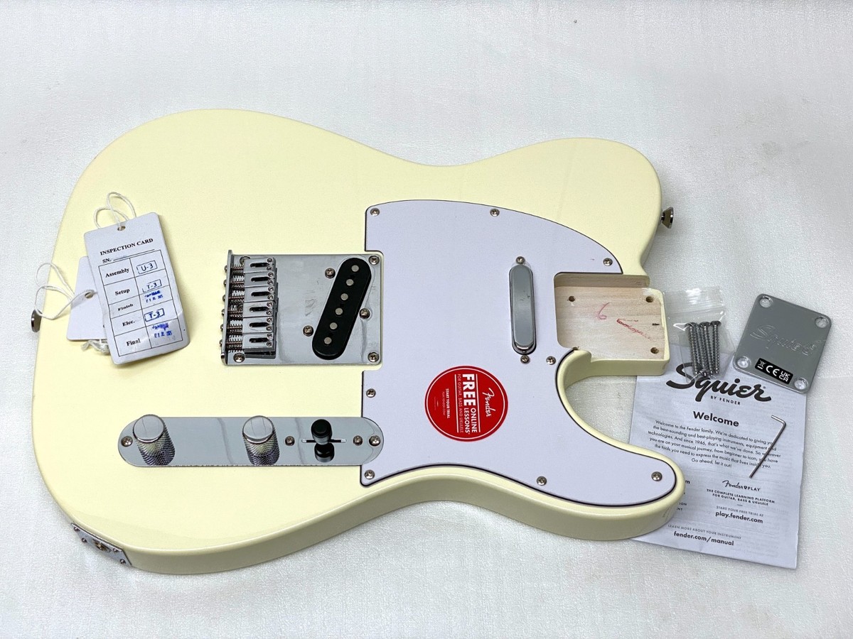 Genuine Fender Squier Tele LOADED BODY Olympic White Telecaster
