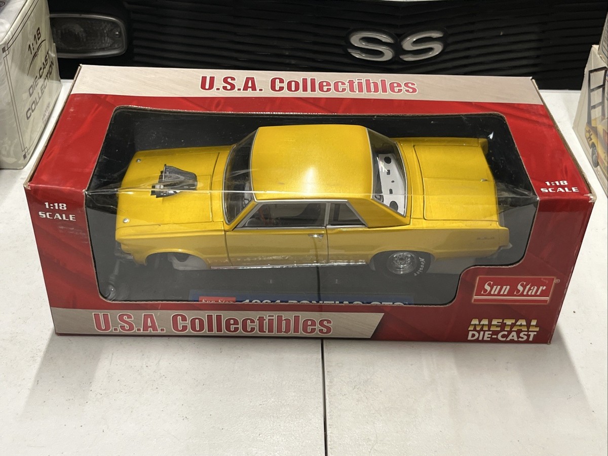 SUN STAR 1:18 SCALE 1964 PONTIAC GTO DRAG DIECAST! METALLIC YELLOW