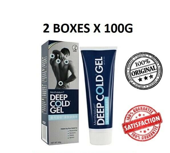 2X 100G Mentholatum Deep Cold Ice Gel Therapy Cooling Pain Relief
