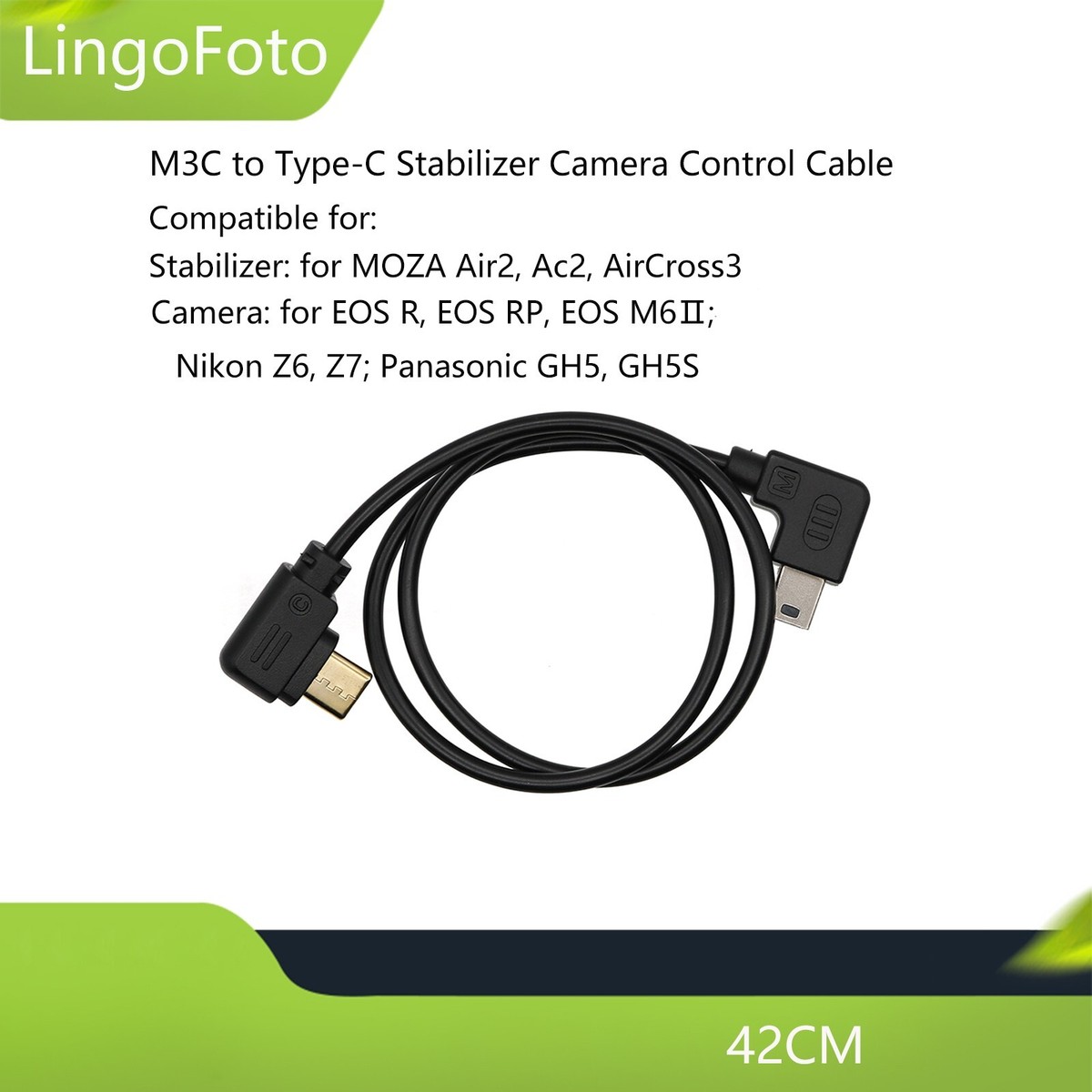 M3C to Type-C Stabilizer Camera Control Cable for MOZA Air2 for