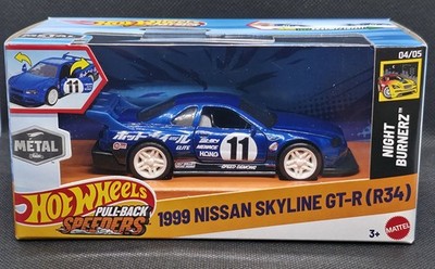 Hot Wheels 2025 Pull-Back Speeders Nissan Skyline GT-R R34