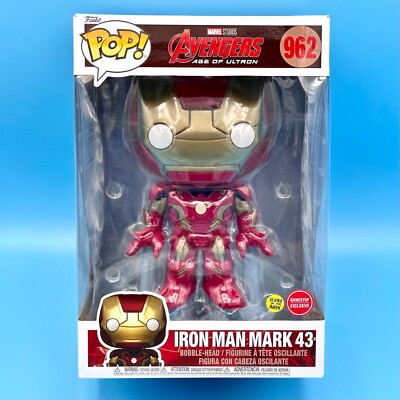 Funko POP! Marvel Jumbo Iron Man Mark 43 Figure Statue #962 GITD