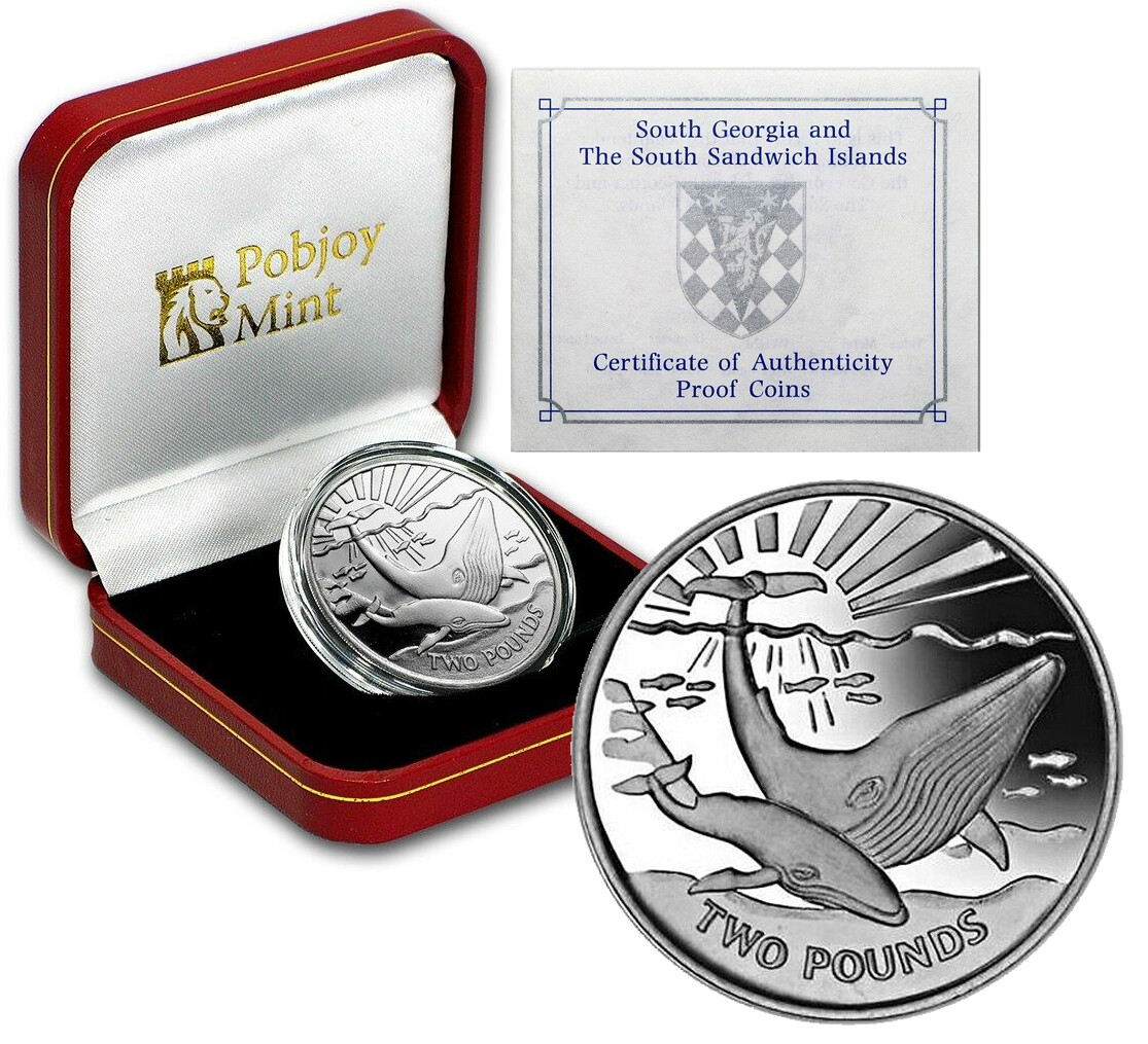 South Georgia & Sandwich Islands 2 Pounds 2017 Silver 0.84oz