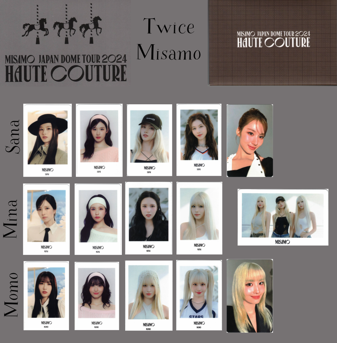 Twice Misamo Japan Dome Tour 2024 Haute Couture Photocards Kpop