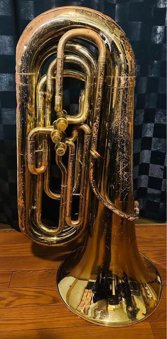 YAMAHA YBB-103 Trumpet JAPAN 67C4 Gold Color Satin Finish With