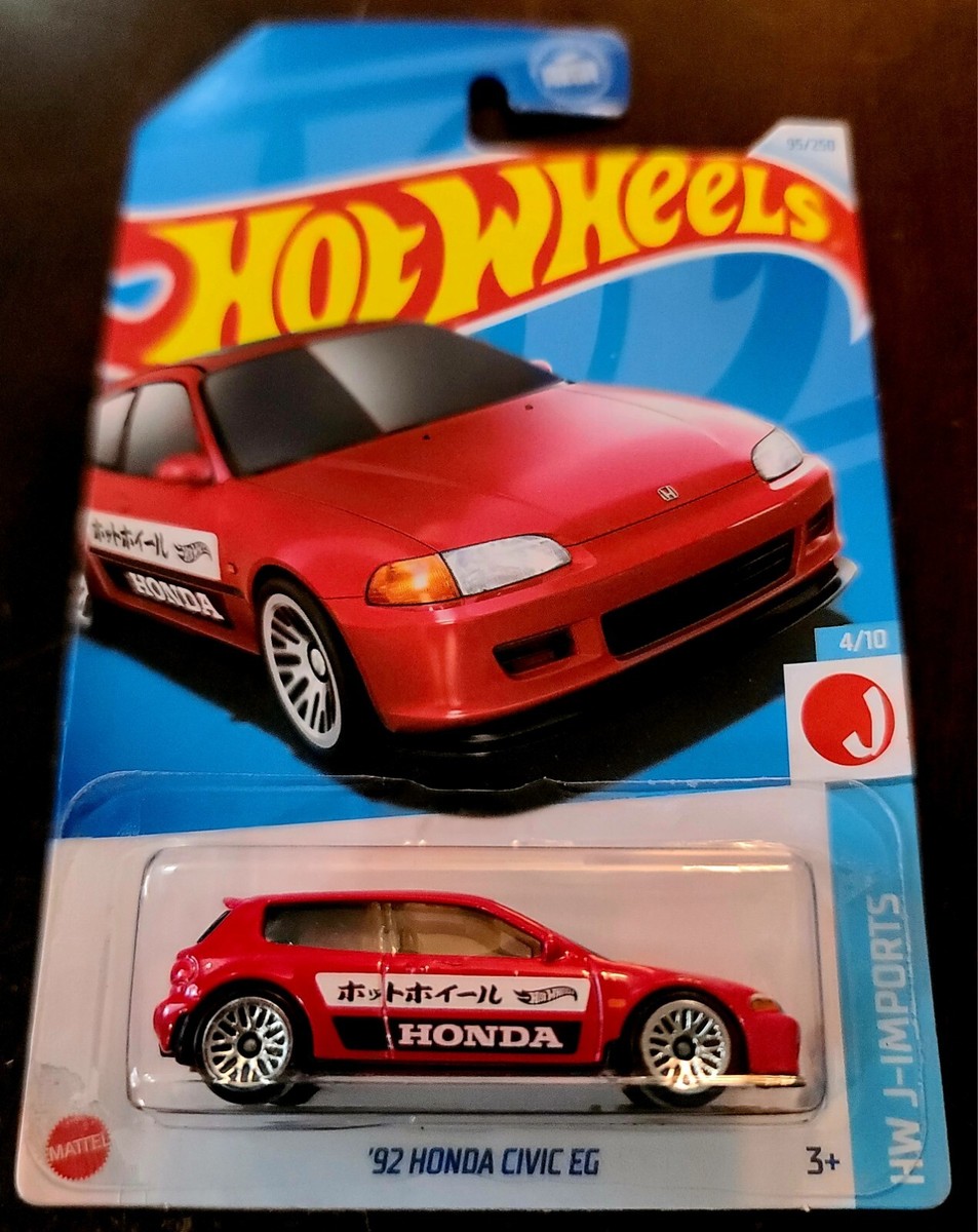 Hot Wheels 2024 '92 Honda Civic EG Red HW J-Imports #4/10 (Lot of