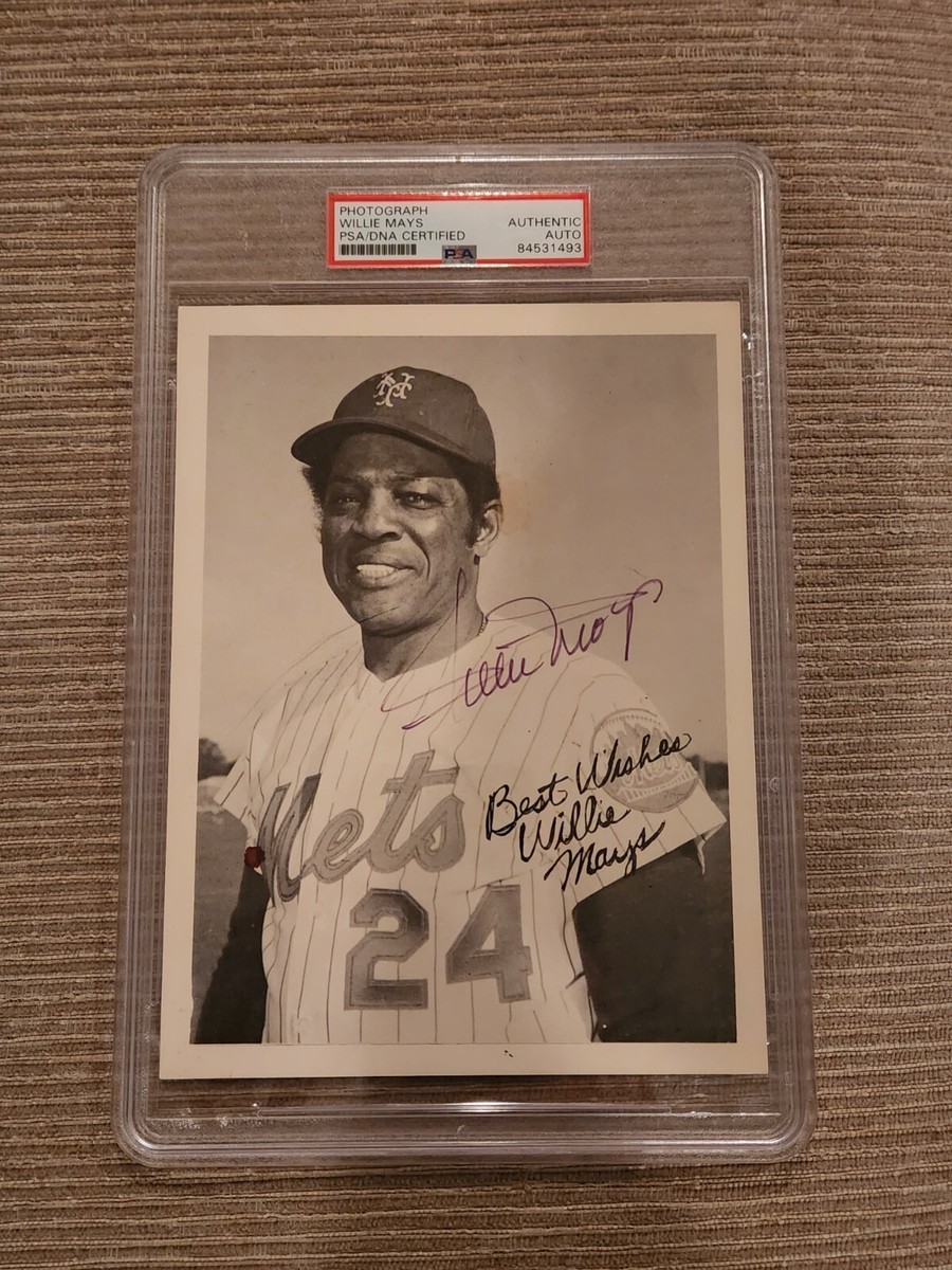 Willie Mays Signed Photo PSA DNA Vintage New York Mets Baseball