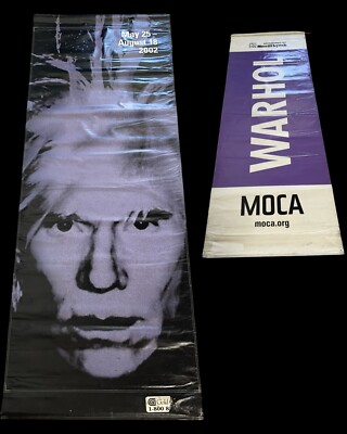 Andy Warhol Original MOCA Retrospective Exhibition Banner 2002 95