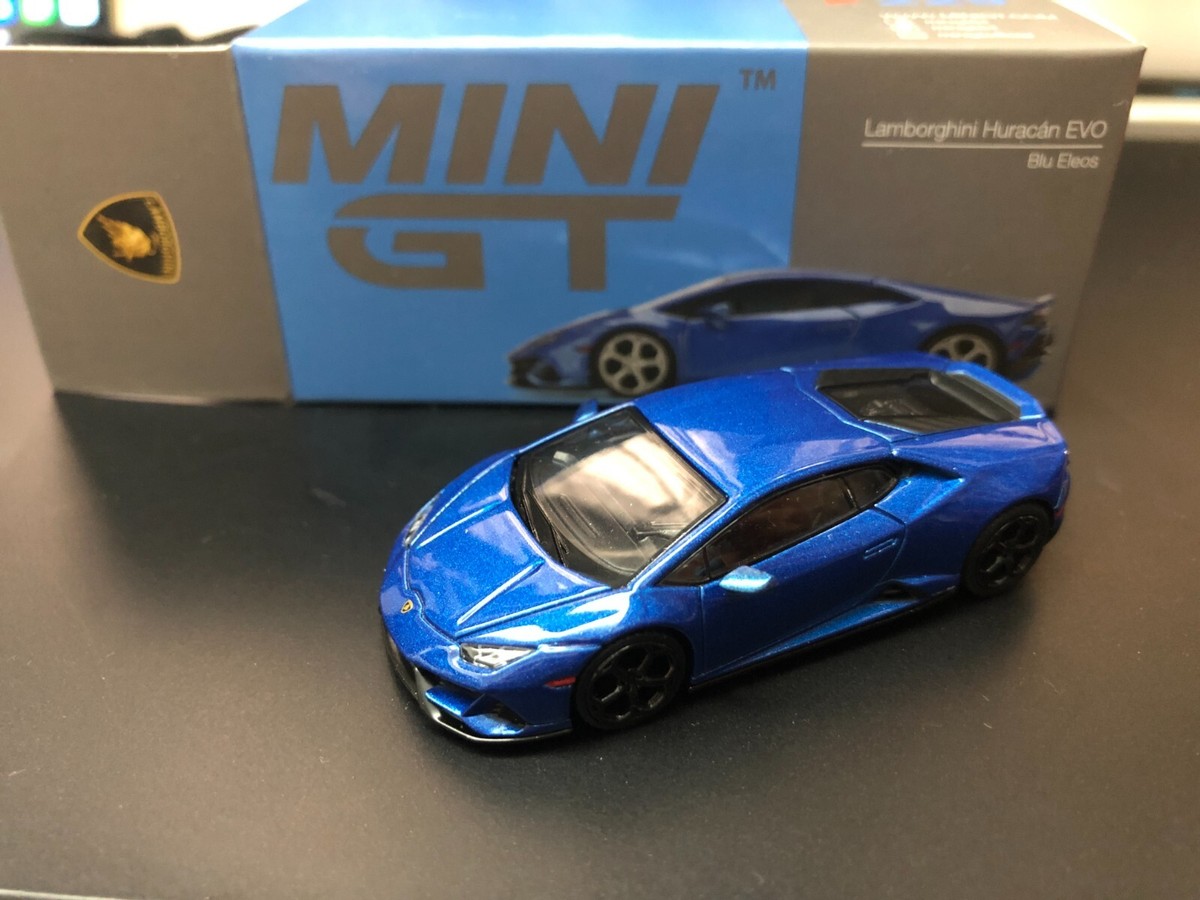 MINI GT 229 chase (opened) Lamborghini Huracán EVO Blu Eleos | eBay
