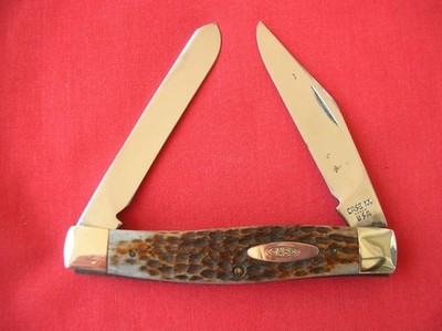 CASE XX 6275SP 2 BLADE MOOSE NEW GRIND BROWN JIG BONE HANDLES 1985