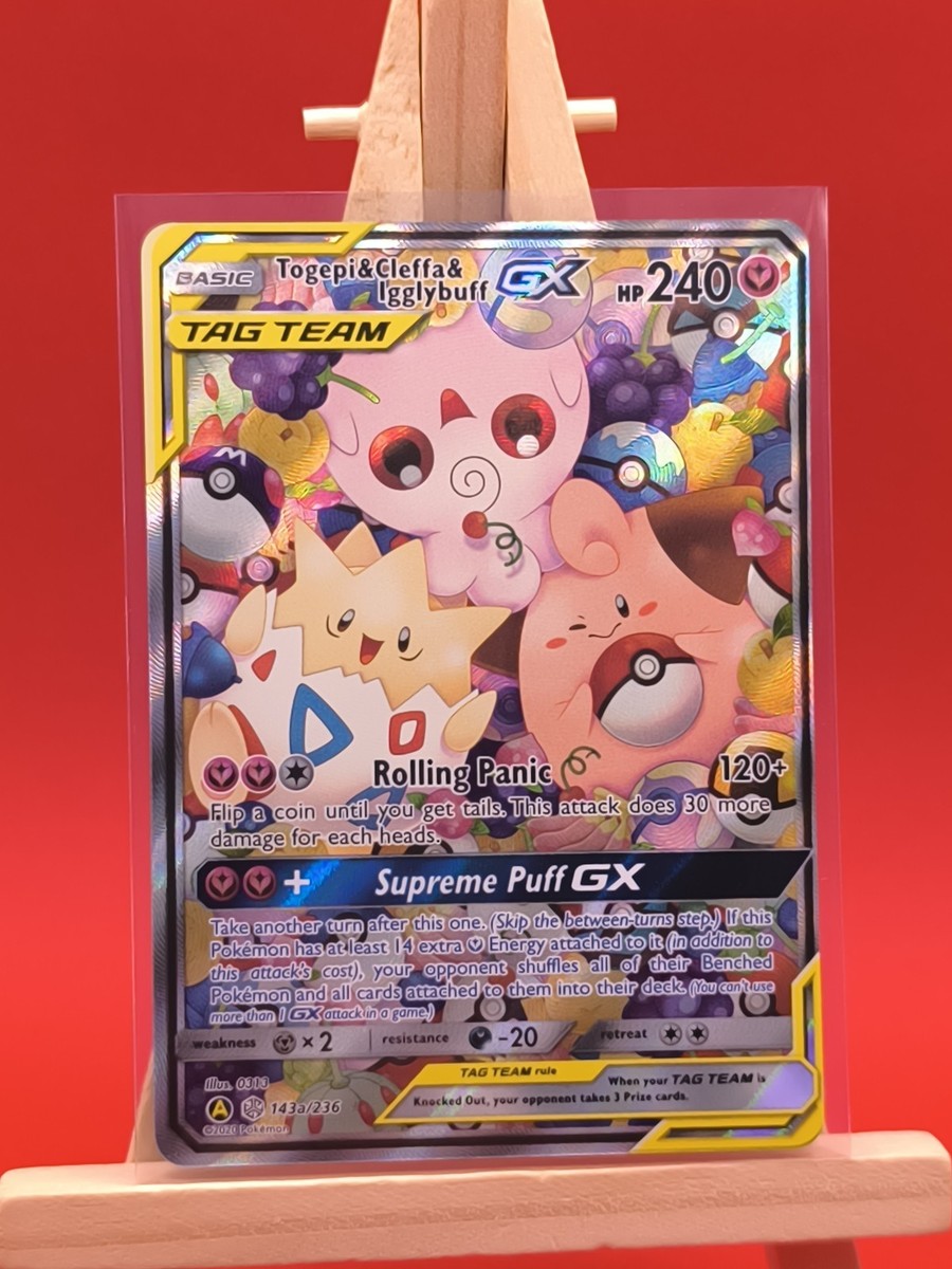 Togepi & Cleffa & Igglybuff Tag Team GX 143a/236 Full Art Promo
