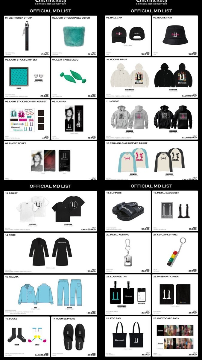G-DRAGON GD 2025 WORLD TOUR 