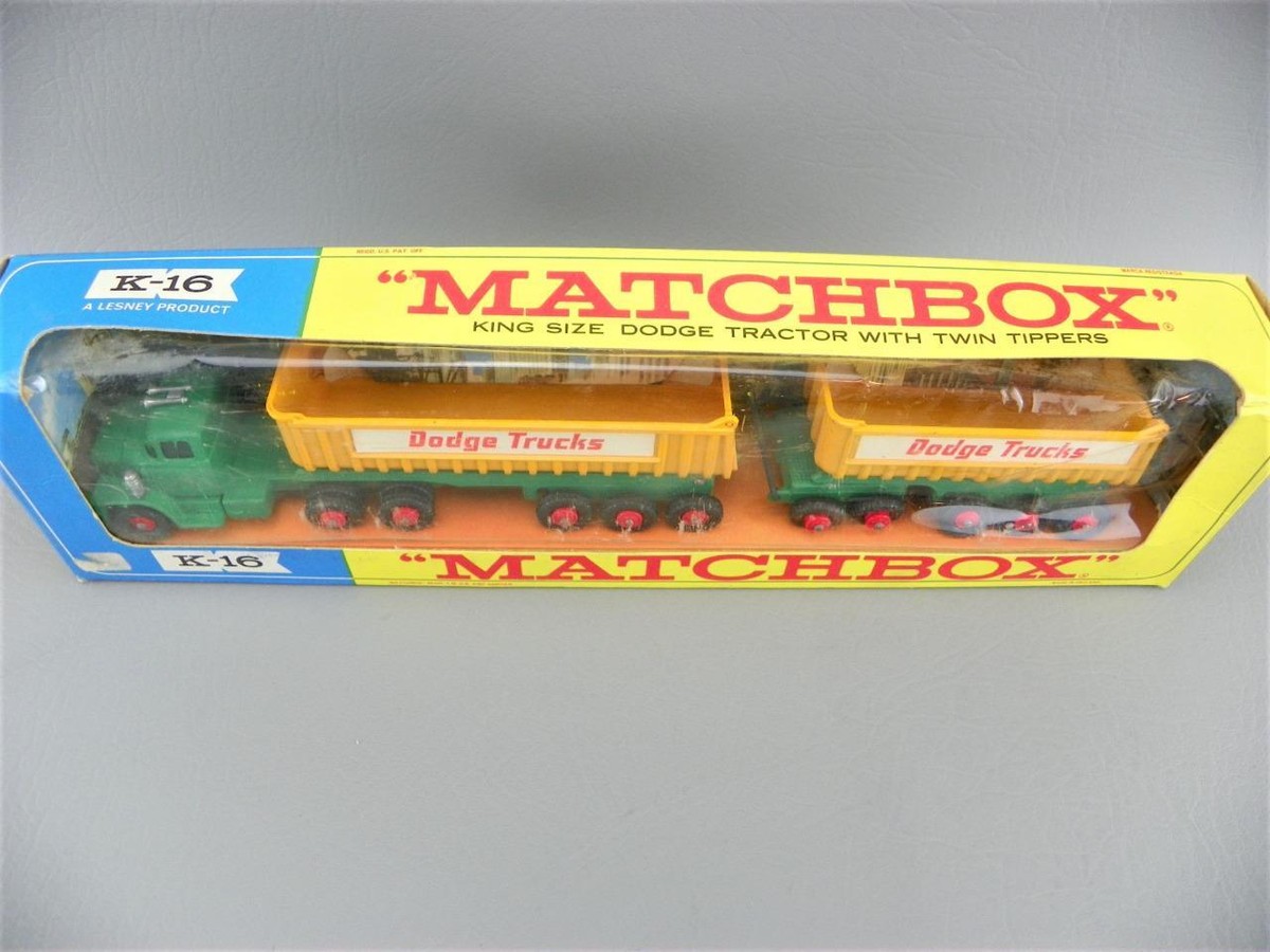Vintage Matchbox Lesney King Size K-16 Dodge Tractor w/ Twin