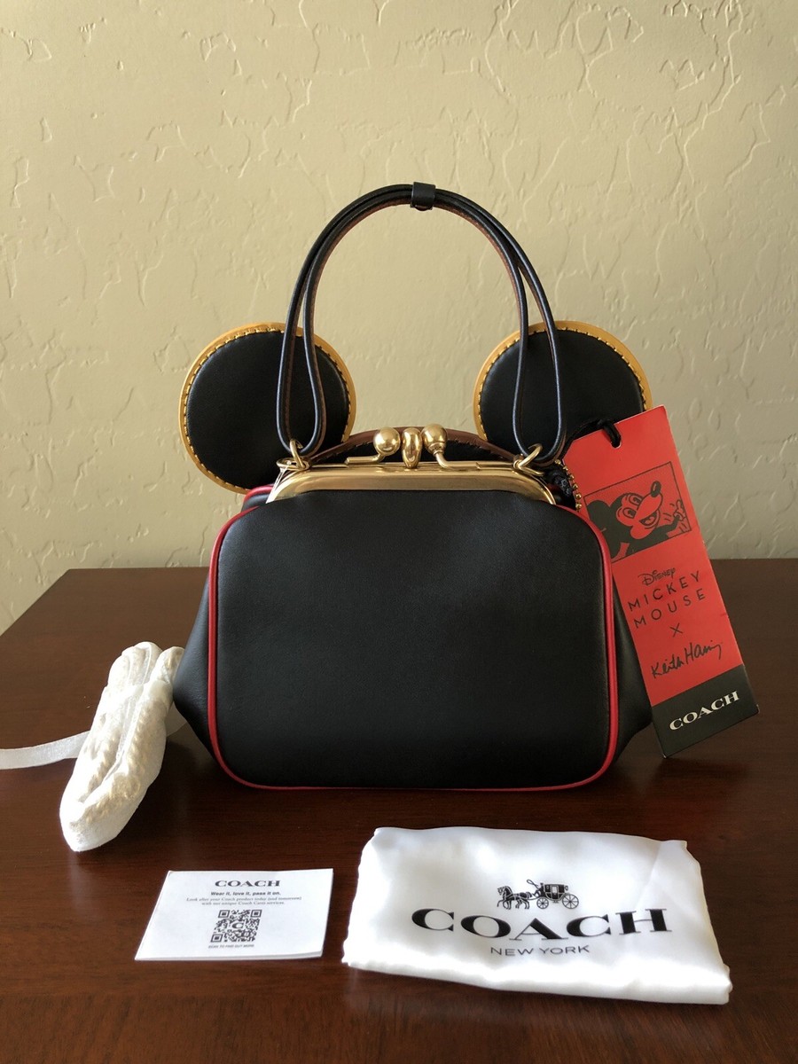 Authentic NWT Coach Disney Mickey Mouse X Keith Haring Kisslock