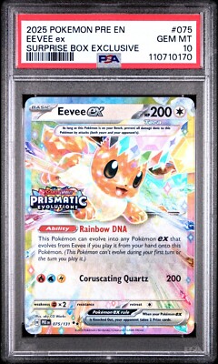 PSA 10 Eevee ex 075/131 Ultra Rare Holo Prismatic Evolutions PRE