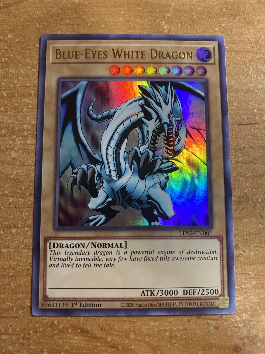 🔥 YuGiOh! Blue-Eyes White Dragon LDS2-EN001 ULTRA RARE HOLOFOIL