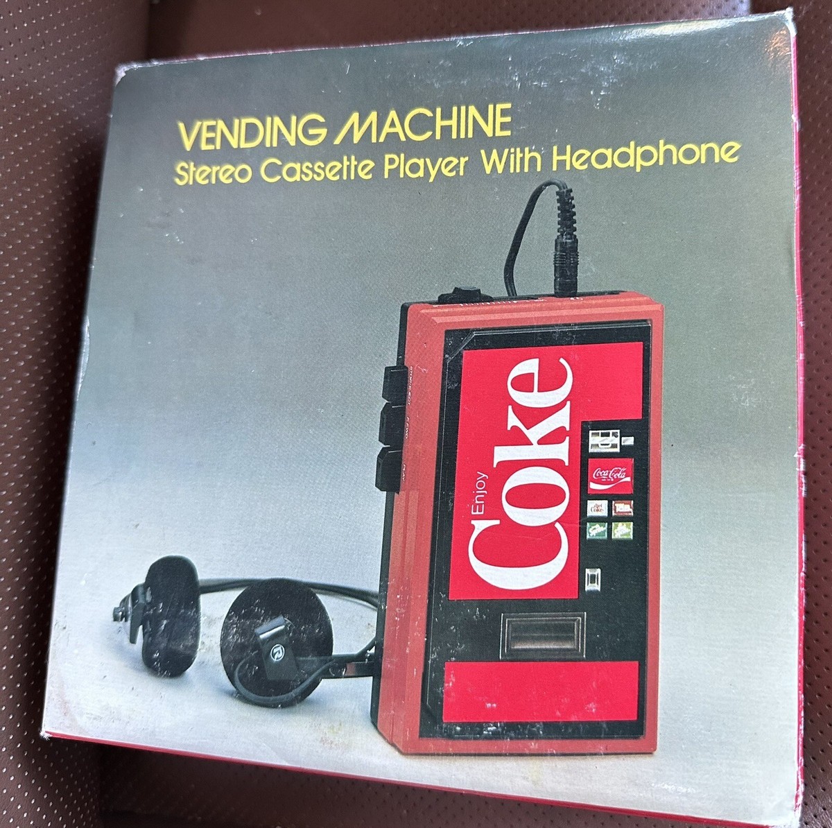 Vintage Coke Coca Cola Stereo Cassette Player with headphones