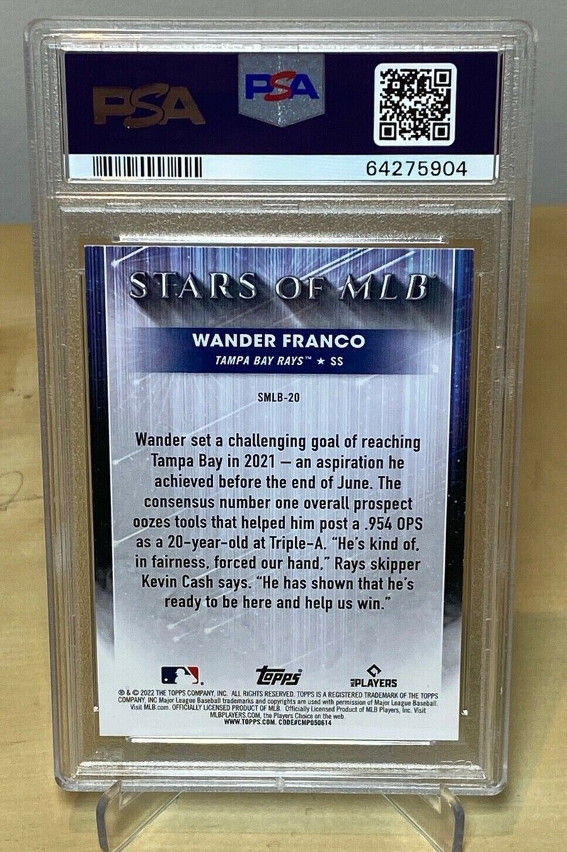 WANDER FRANCO 2022 TOPPS STARS OF MLB ROOKIE CARD #SMLB20 PSA 10