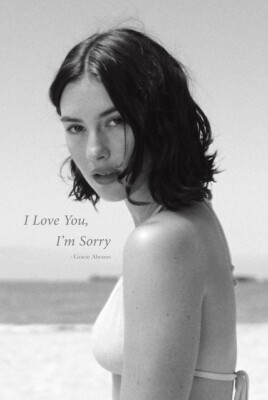 GRACIE ABRAMS B&W POSTER I LOVE YOU I'M SORRY SINGLE 24x36 NEW