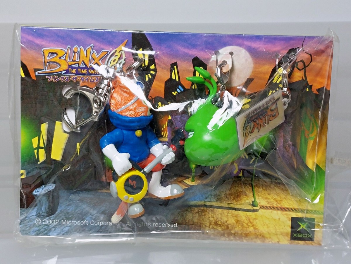 Blinx The Time Sweeper Keychain Figure Microsoft 2002 ‎Xbox Toy