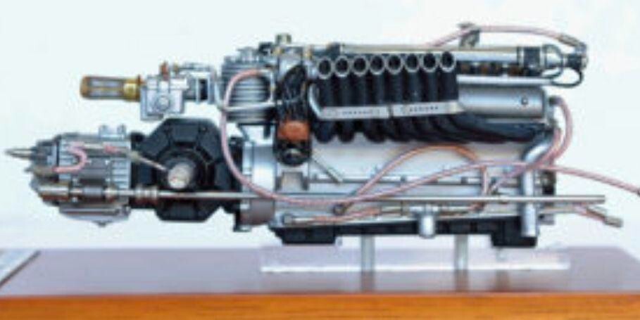 Super Rare CMC Auto Union Type C 16-Cylinder V-Engine Model 1/18