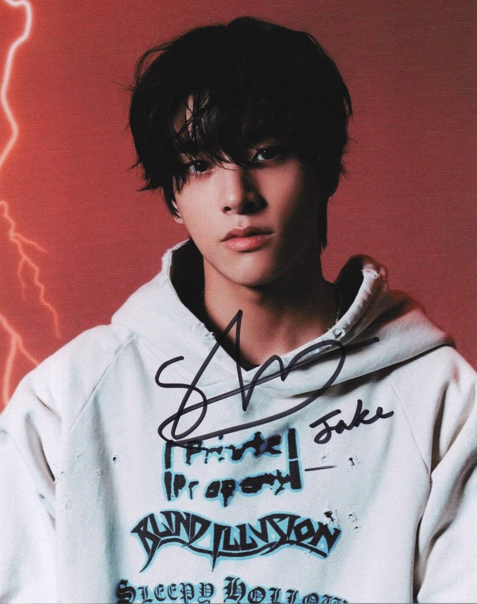 Jake - Enhypen - Autographed Signed 8x10 Photo - Asian | eBay