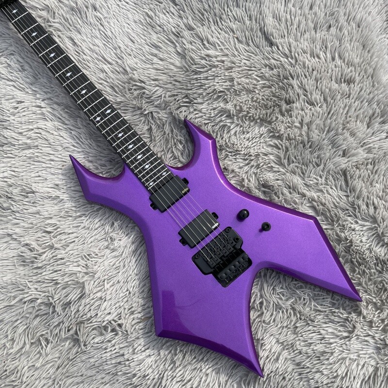 Custom Warlock Electric Guitar Metallic Purple Tremolo Bridge HH